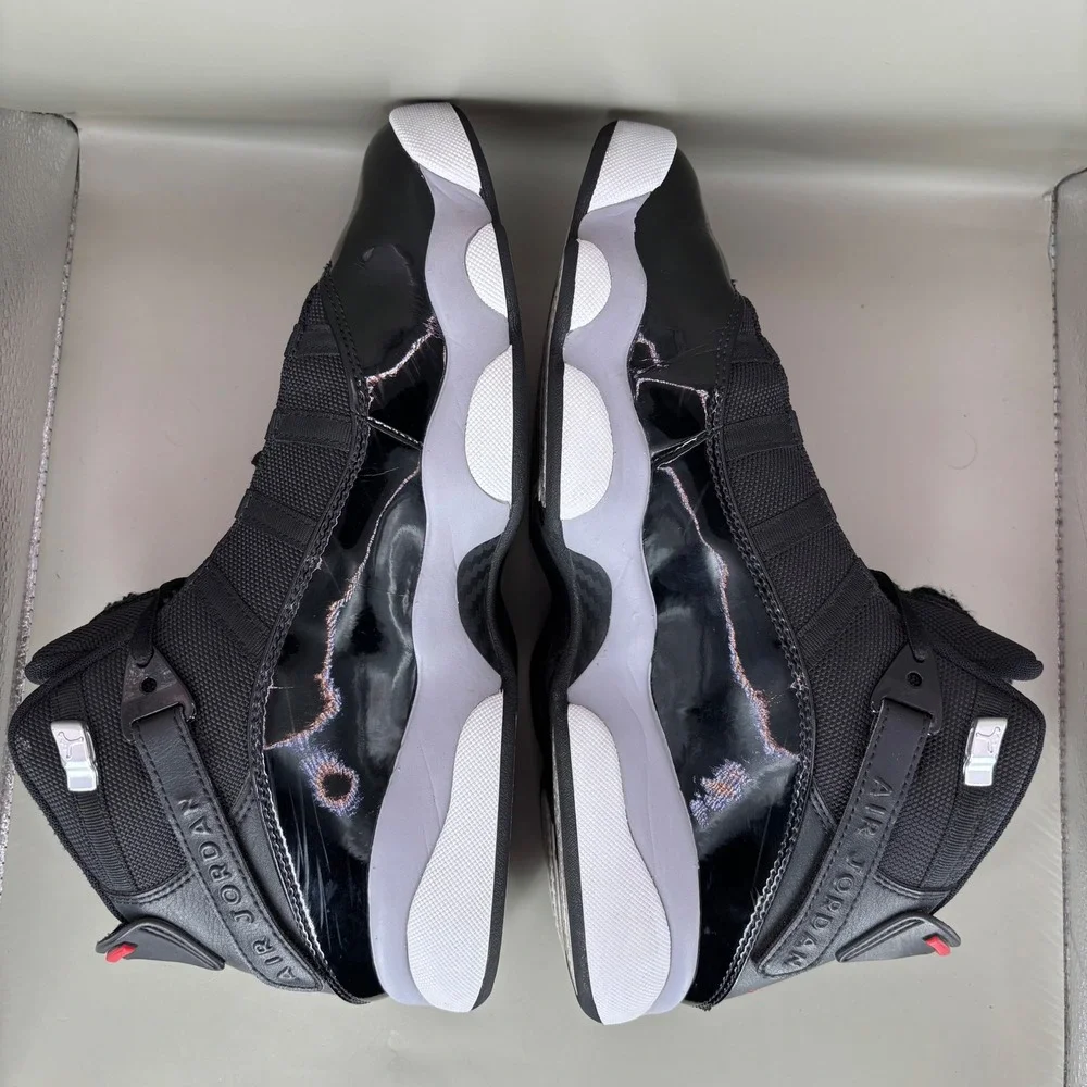 Jordan 6 Rings Space Jam Black White Red FZ4178-010 Mens 8.5 Basketball Shoes